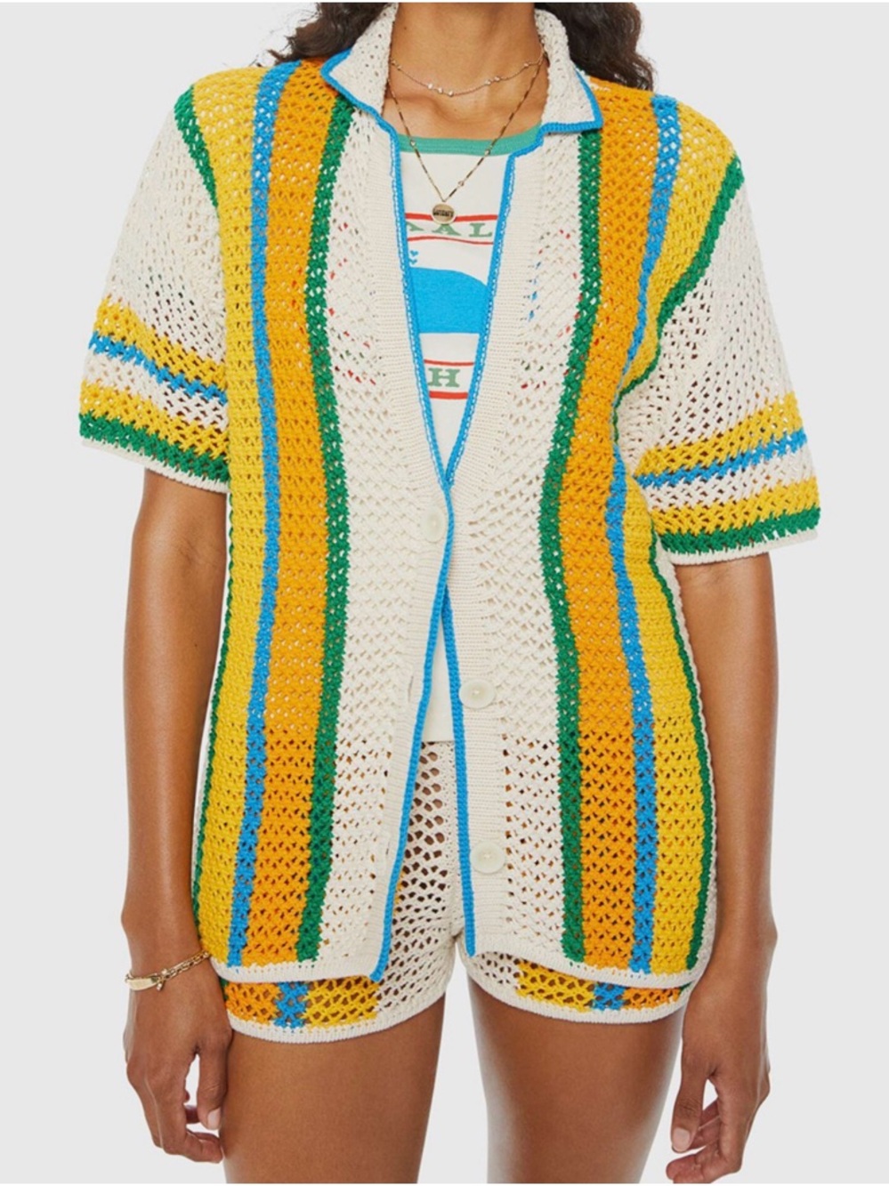 Mother Amber Waves Set in Cream, Yellow, Green & Blue